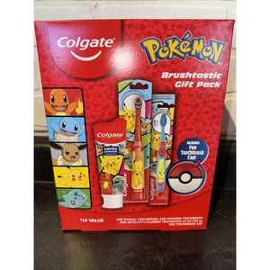 Colgate Pokémon Pikachu Gift Pack Manual Electric Toothbrush Great Kids Gift NEW